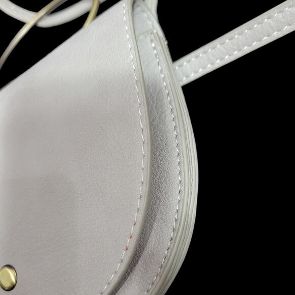 Anthropologie Veronica Ring Bag Grey Crossbody Bracelet Handle Half Moon Small - Picture 12 of 15